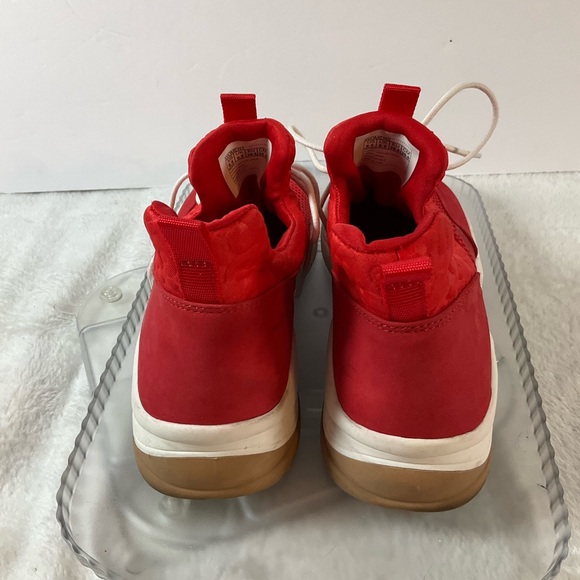 Gianni Bini Rizwell‎ Lace-Up Red Sneakers women’s 8.5 leopard print casual shoe - Picture 3 of 12